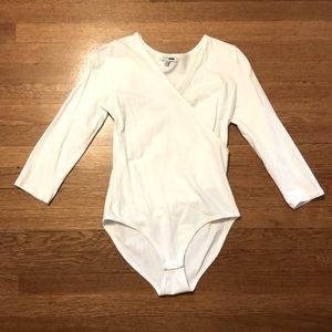 White cross bodysuit